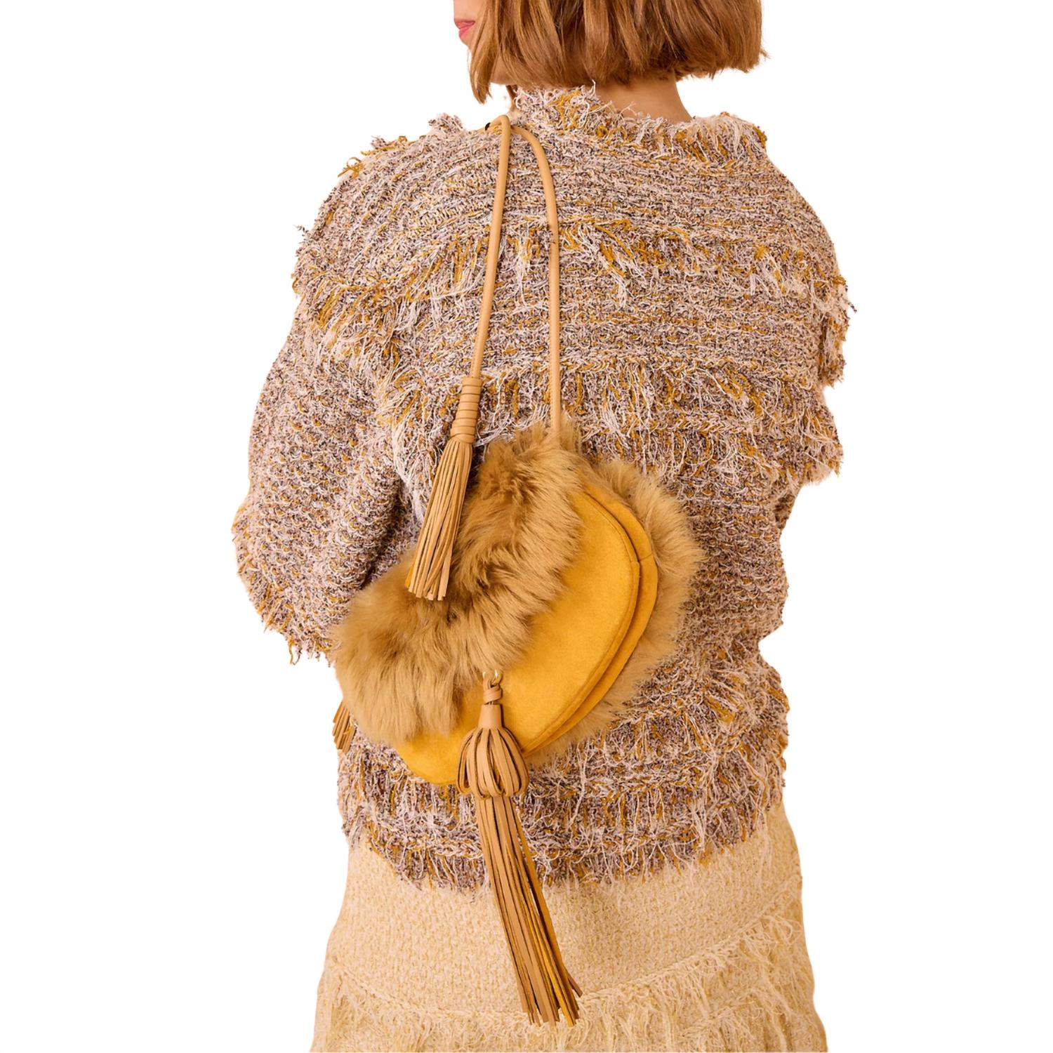 Ulla Johnson Tassel flap Bag in lotus in lotus - women's bag - alternate view