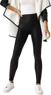 Spanx Women's Faux Fleece Leggings in black - women's pants