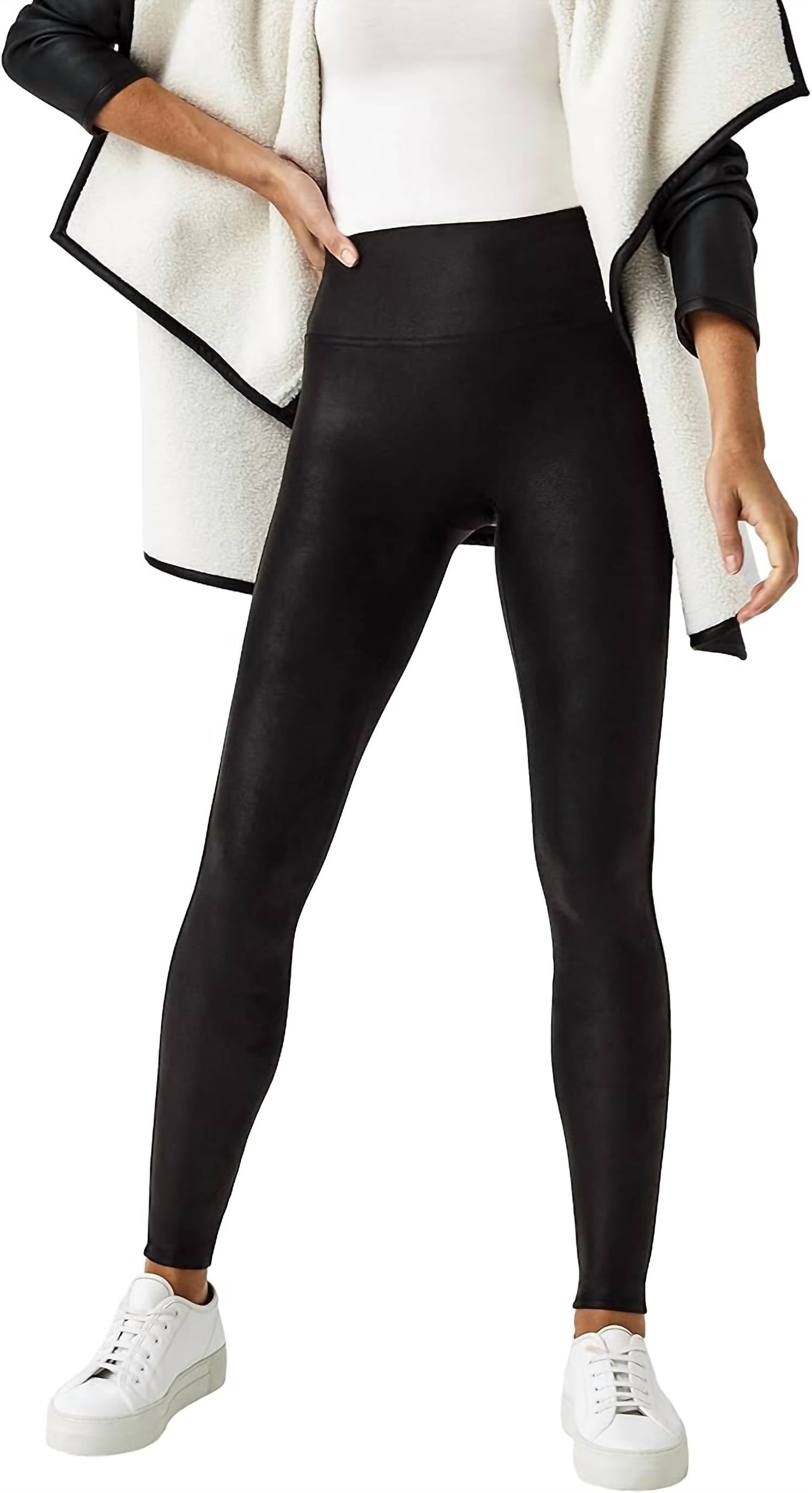 Spanx Women's Faux Fleece Leggings in black - women's pants