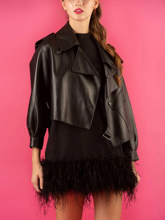 Jessie Liu - Lambskin Moto Jacket
