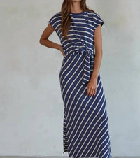 By Together - Knit Cotton Stripe Maxi Dress