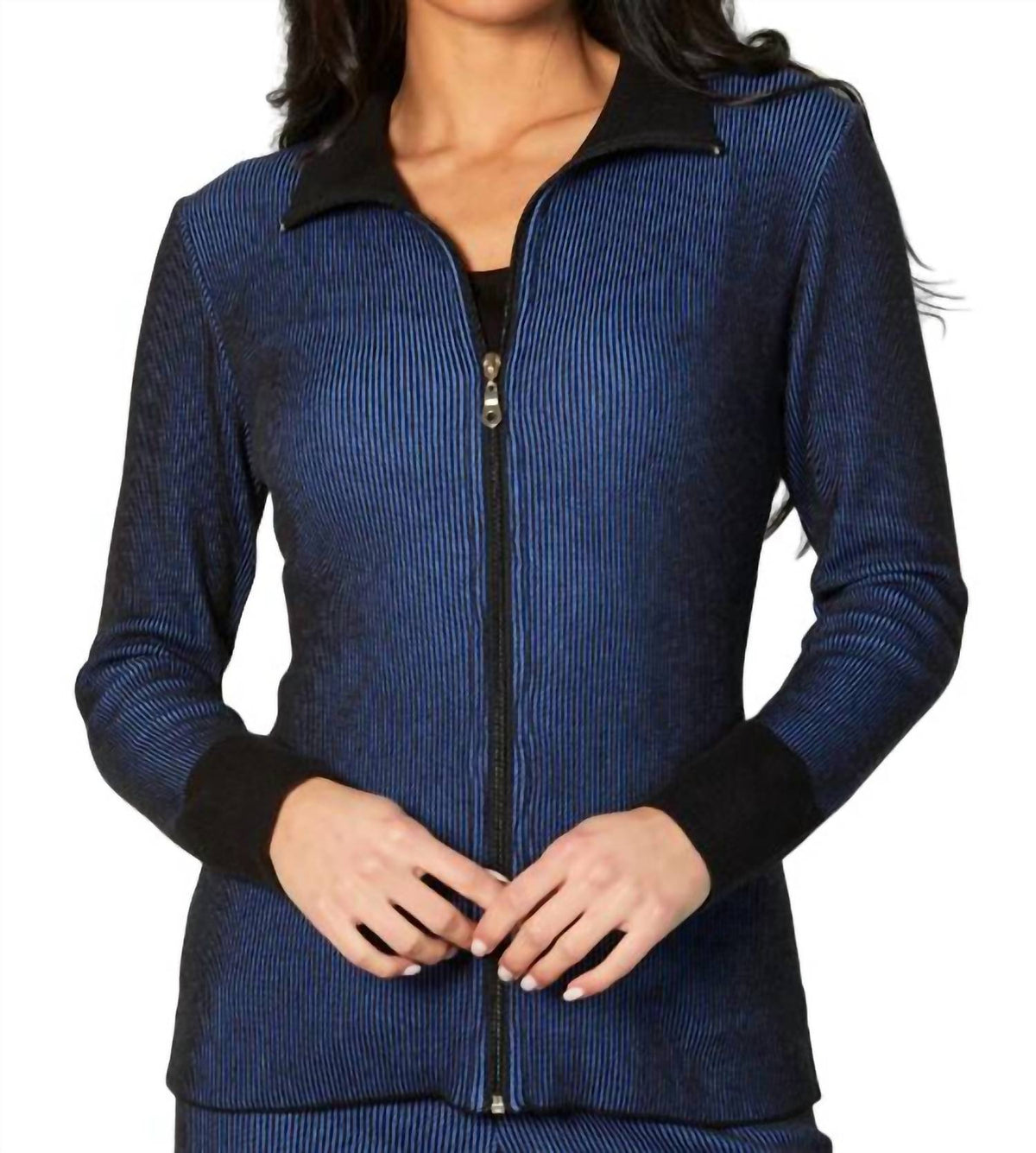 Two Tone Ribbed Cardigan