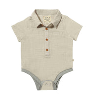 Me & Henry - Boy's Helford Woven Onesie Gauze