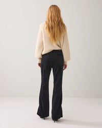 Summum - Flared Velvet Finish Trousers
