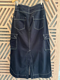 Dress To - Cargo Denim Maxi Skirt