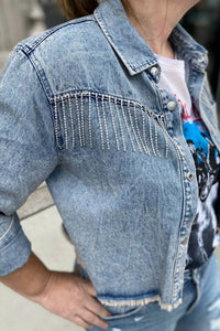Geegee - Women's Cropped Denim Jacket