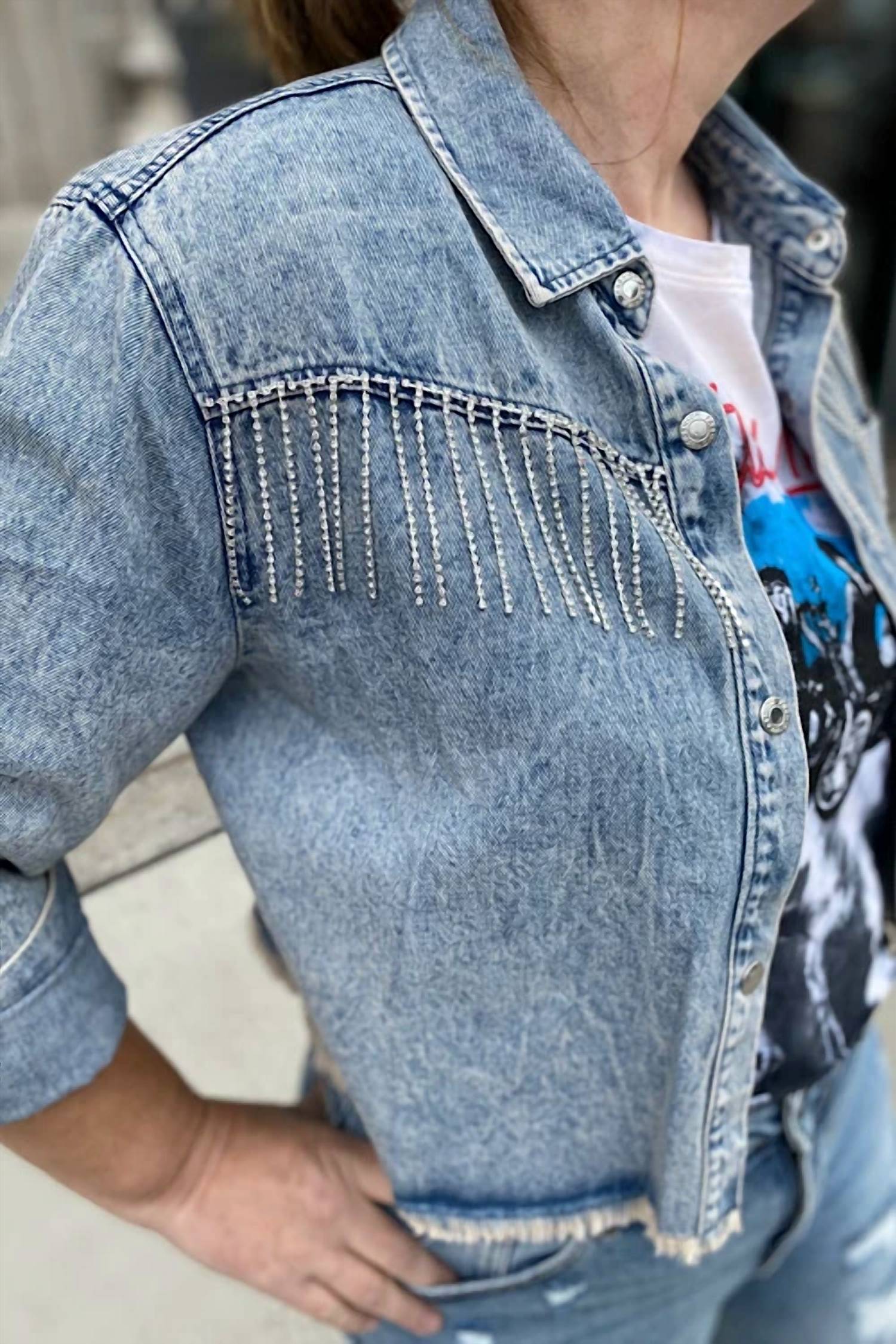 Geegee - Women's Cropped Denim Jacket