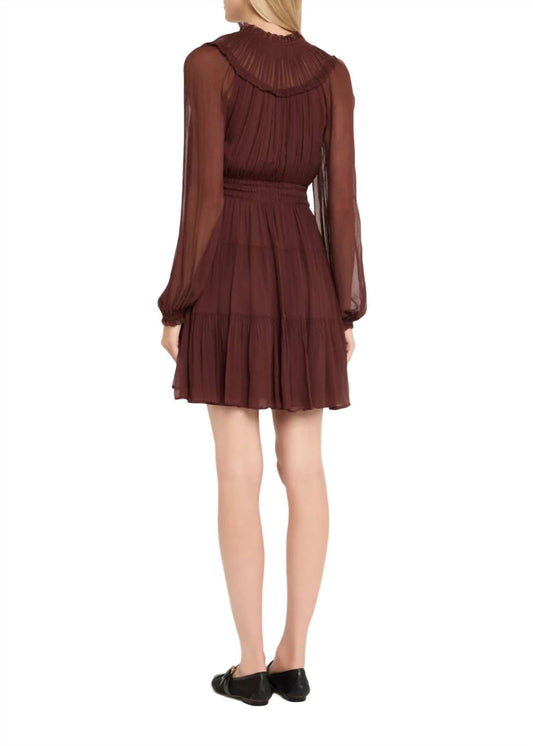 Ulla Johnson - Ava Long Sleeve Dress With Ruffle Trim