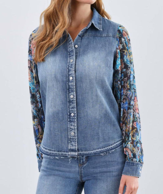 Fdj - Pleated Sleeve Chambray Shirt