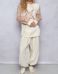 Pol - Stella Star-stitch Knit Top