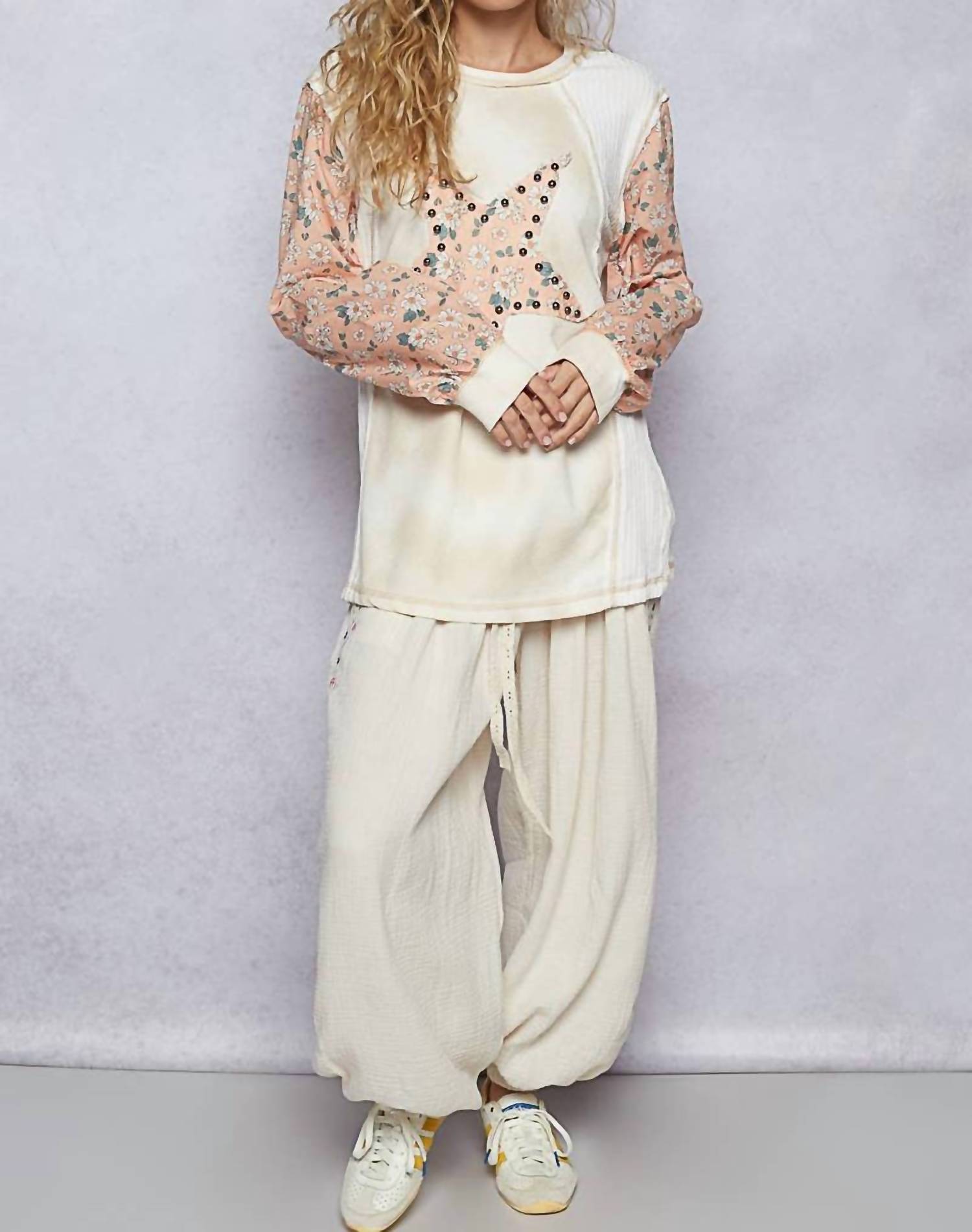 Pol - Stella Star-stitch Knit Top