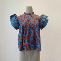 Sohana Flutter Sleeve Top in midnight bloom - women's blouse - alternate view