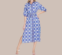 Jade - Damask Shirt Dress