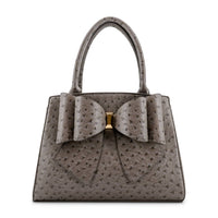 Elodie Embossed Bow Top Handle Purse in gray - women's bag