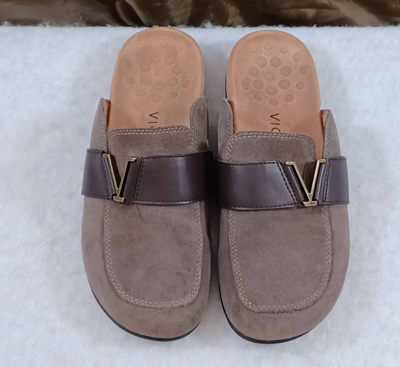 VIONIC Women's Rest Maude Mules in greige - women's shoe - alternate view