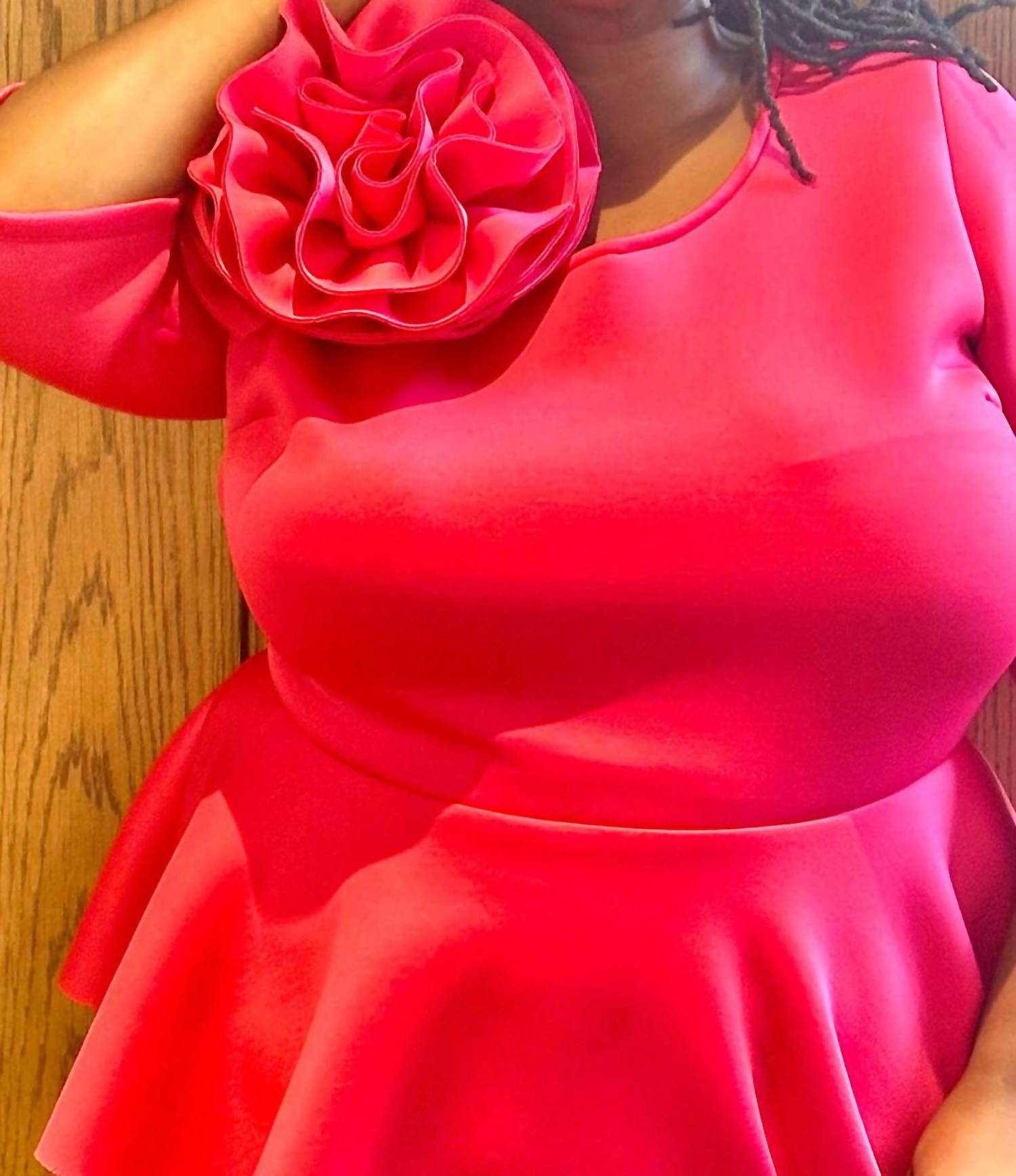 J2 Fashion - Erika Flower Peplum Blouse