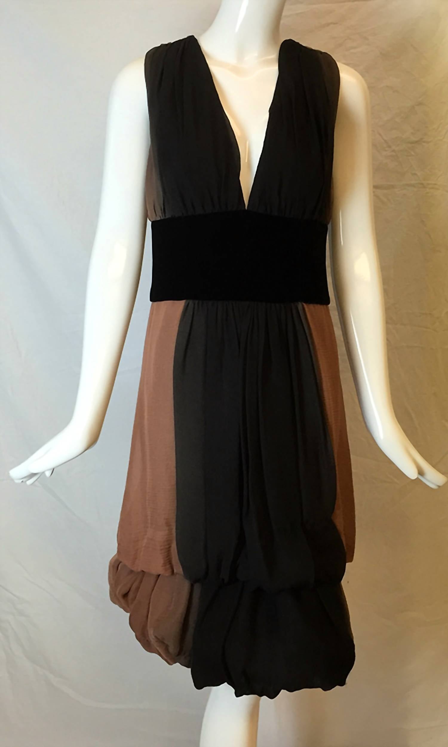 Requiem - Women's Chiffon Velvet Cocktail Dress