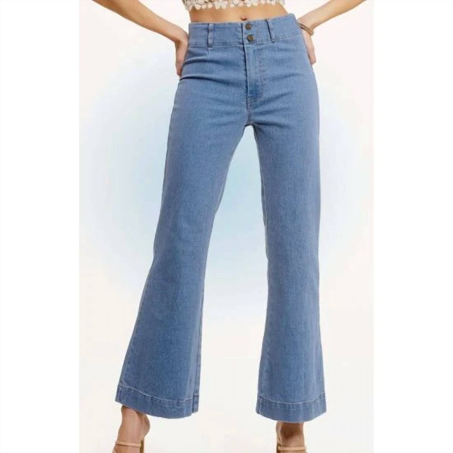 La Miel - High Waist Wide Leg Stretch Denim Jeans