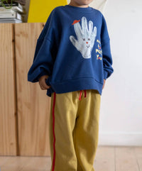 Pigeon said please Girl's Crosswalk Trackies in taxi cab - kids' item - alternate view