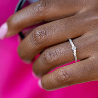 Starlette Women's Isabella Stackable Ring in silver - women's jewelry - detail view