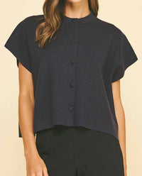 Pinch - Cap Sleeve Sweater Top