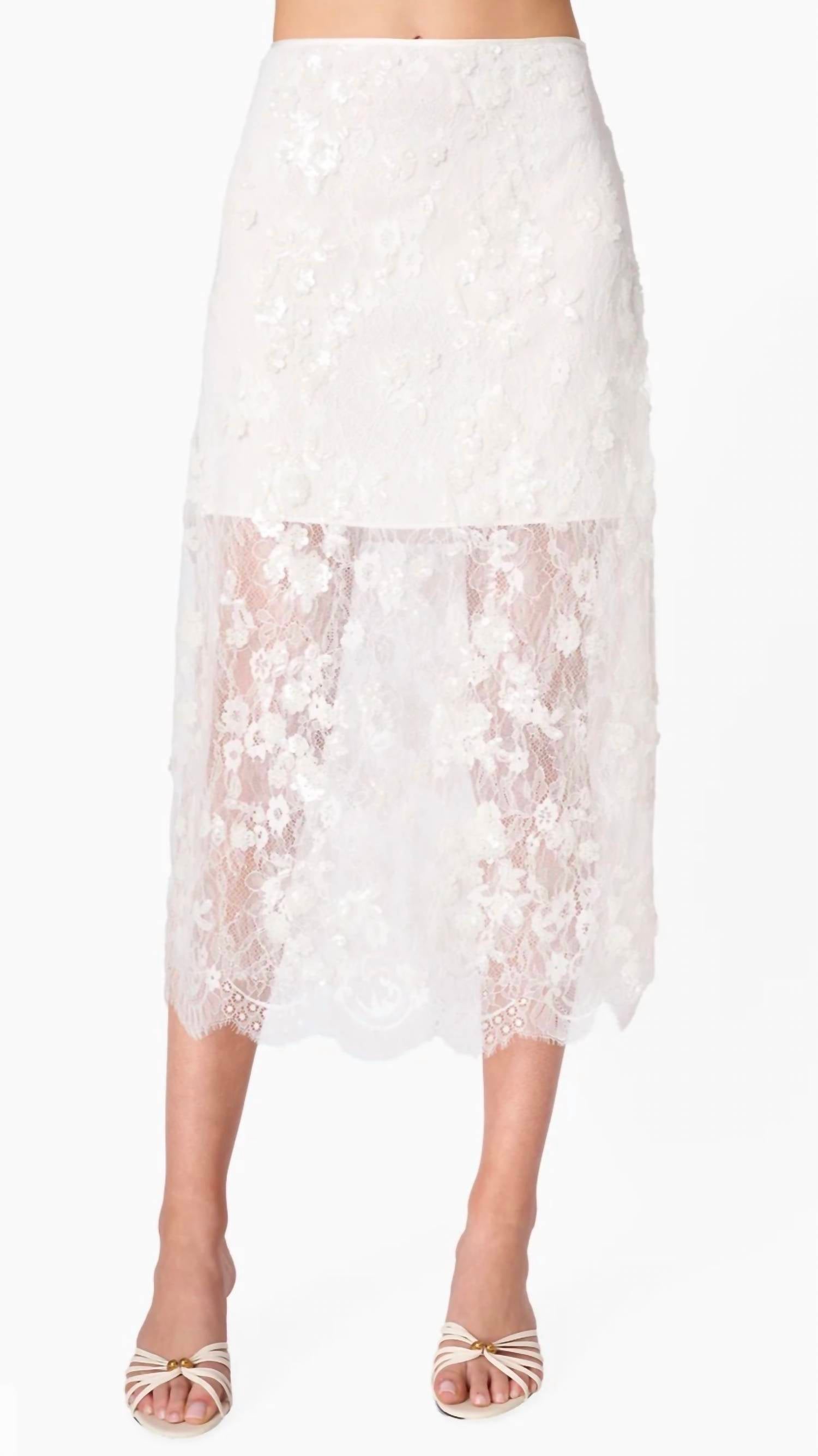 Cami Nyc - Aylin Sequin Lace Midi Skirt