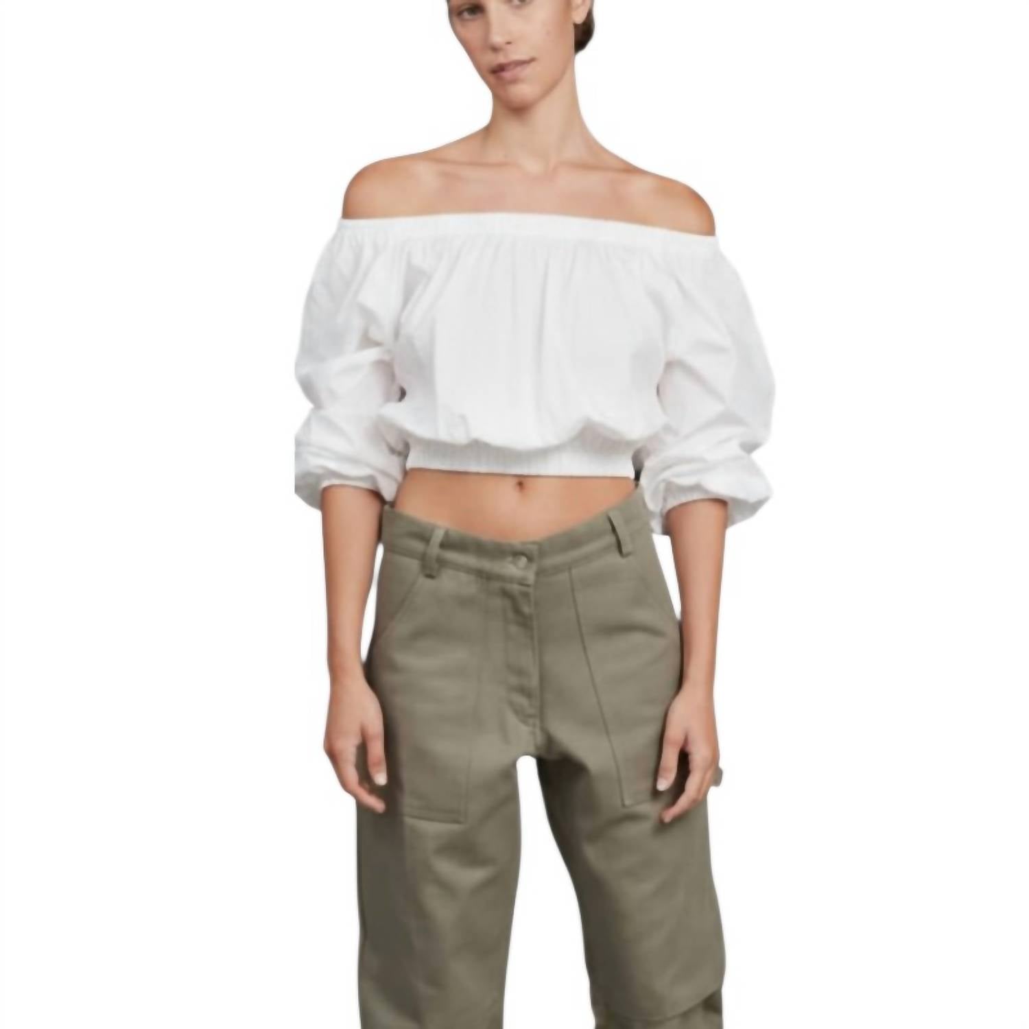 Acacia - Cori Poplin Off-shoulder Top