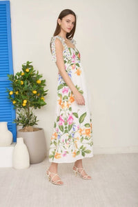 Blu Pepper - Floral Empire Waist Midi Dress
