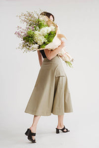 Flat White - Dune Cargo Midi Skirt