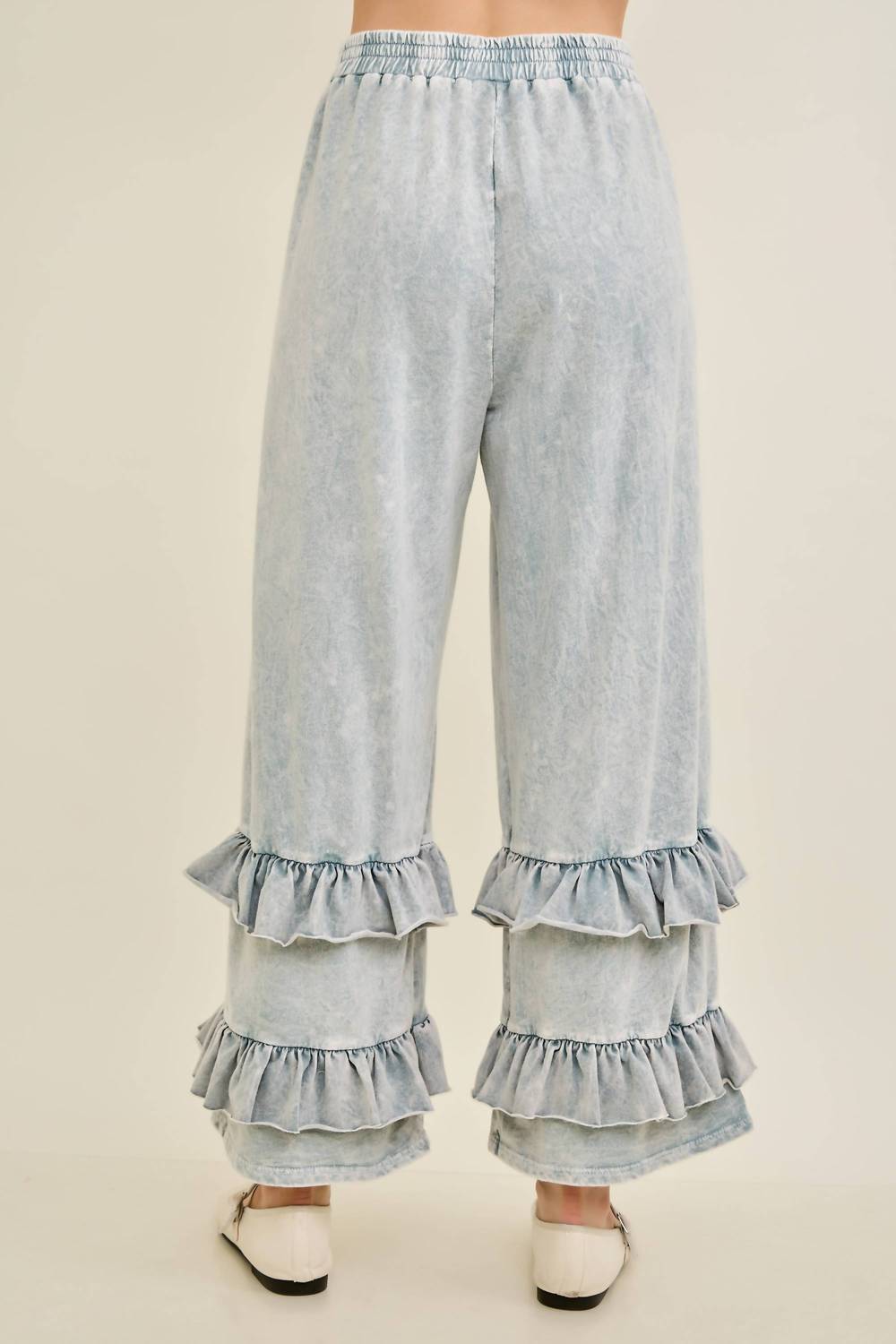 J.Her - Mineral Washed Double Ruffle Boho Princess Pants
