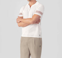 Ron Dorff - Cotton-linen V-neck Polo
