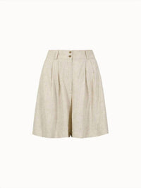 Apricot - Pleated Mini Shorts