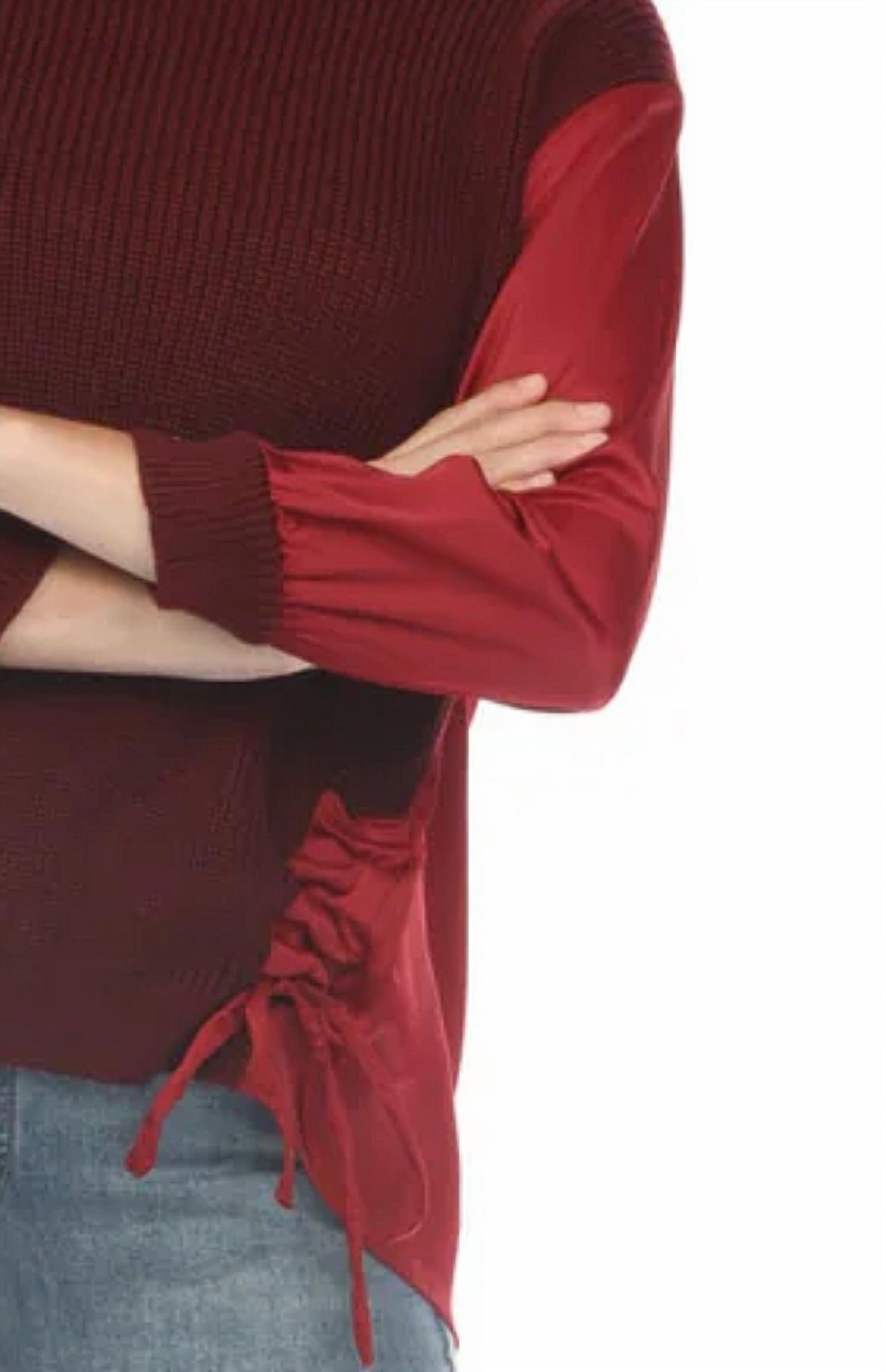 Azi - Shirred Sweater Top