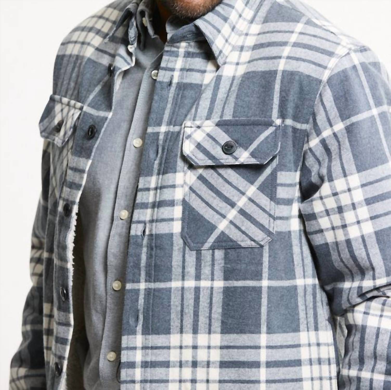 Jachs New York - Sherpa Lined Flannel Shirt Jacket