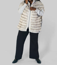 Tricot Chic - Faux Fur Vest - Plus