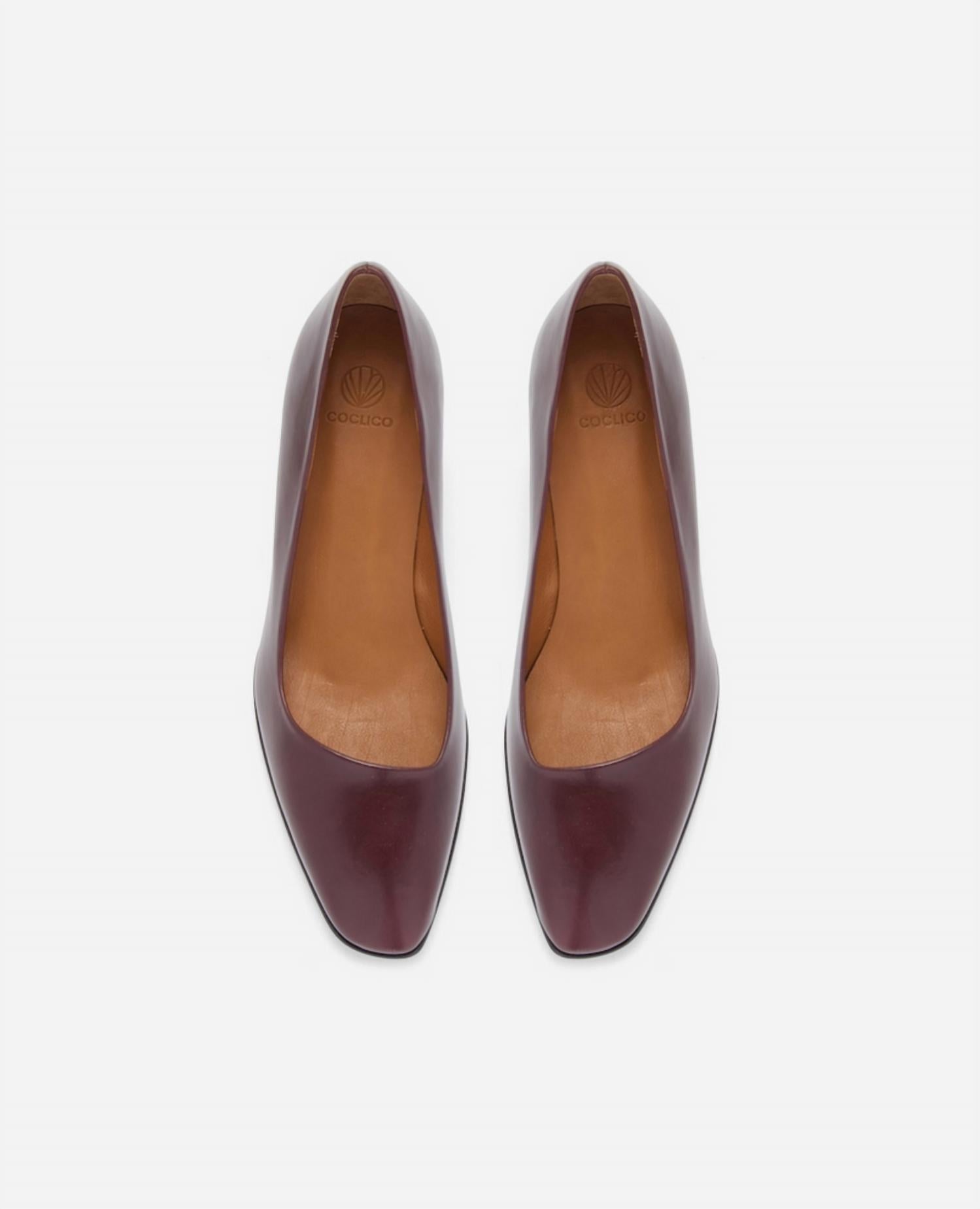 COCLICO Women's Sugar Pumps in oxblood leather - women's heels - alternate view