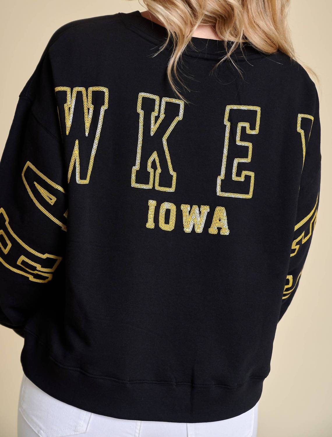 Stewart Simmons - Sequin Boxy Iowa Sweatshirt
