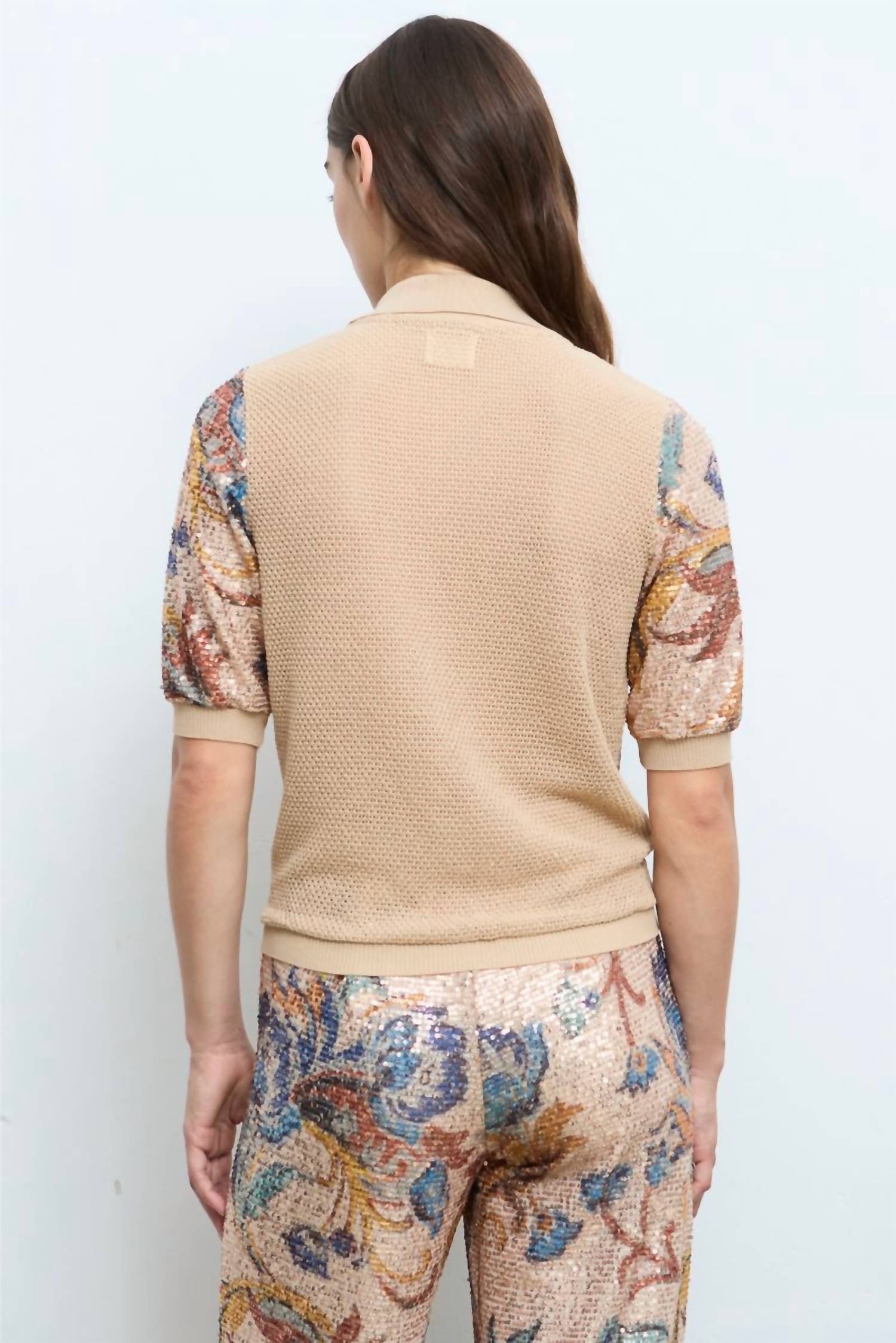 Aldo Martins - Sequin Front Button Up Sweater