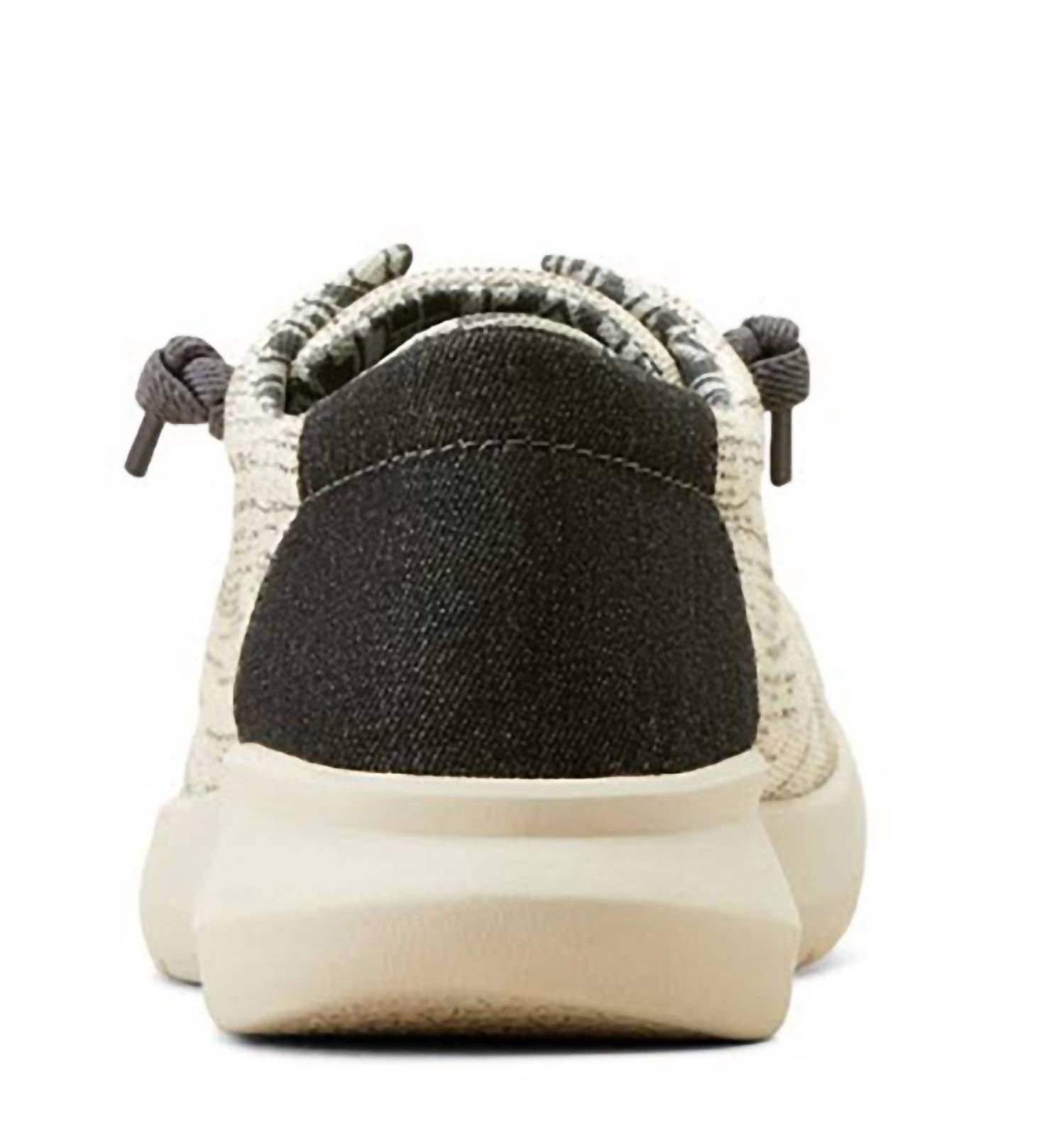 ARIAT Men's Hilo Casual Shoe in heather white - men's sneaker - detail view