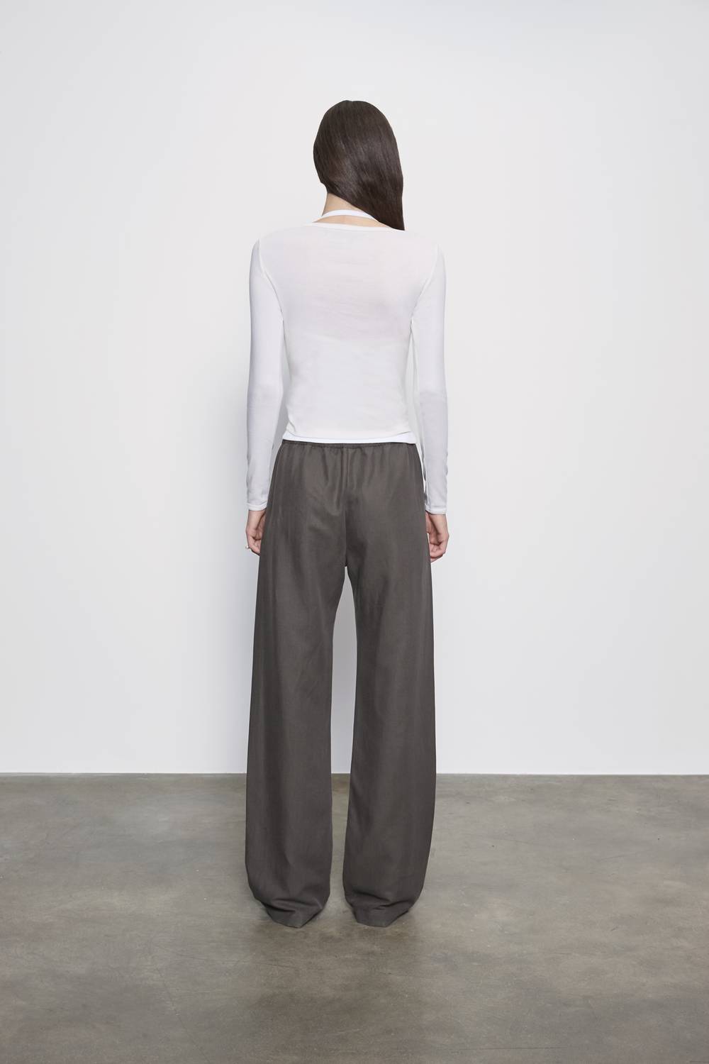 Enza Costa - FINE SUPIMA COTTON LONG SLEEVE BOATNECK TOP