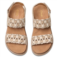 Clarks Women's Arwell Glide Sandal in metallic combi - women's sandal - alternate view