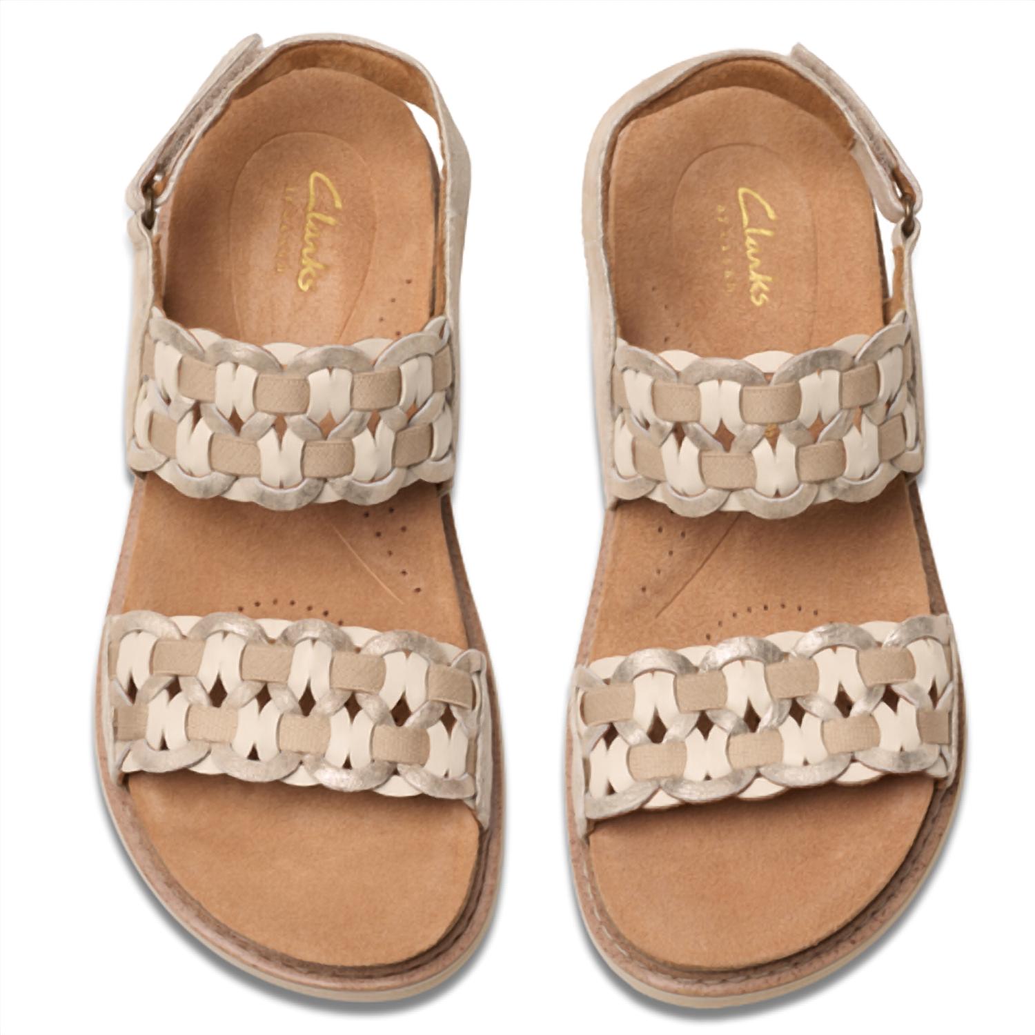 Clarks Women's Arwell Glide Sandal in metallic combi - women's sandal - alternate view