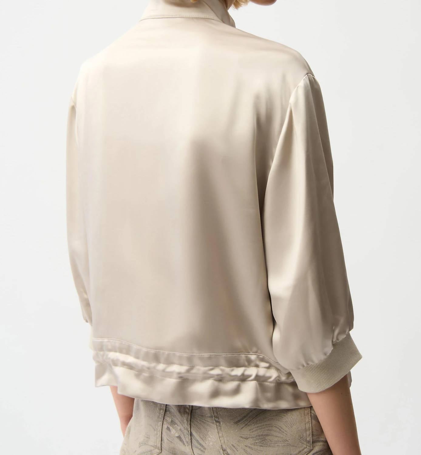 Joseph Ribkoff - Satin Boxy Blouson Jacket