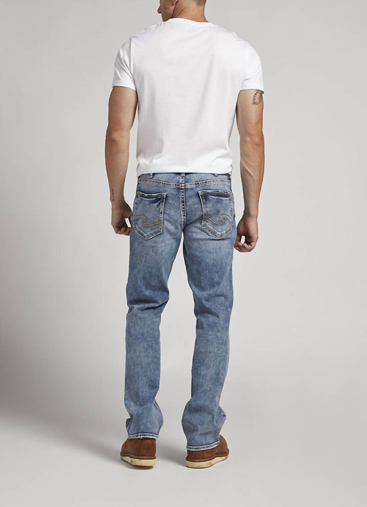 Silver Jeans Co Zac Relaxed Fit Jeans in indigo - men's jeans - alternate view