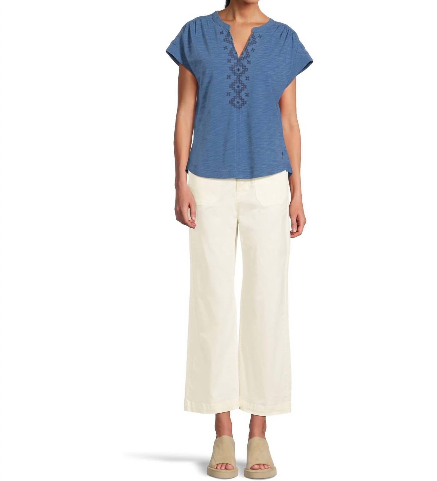 Tommy Bahama - Dani Jersey Cross Stitch Tee