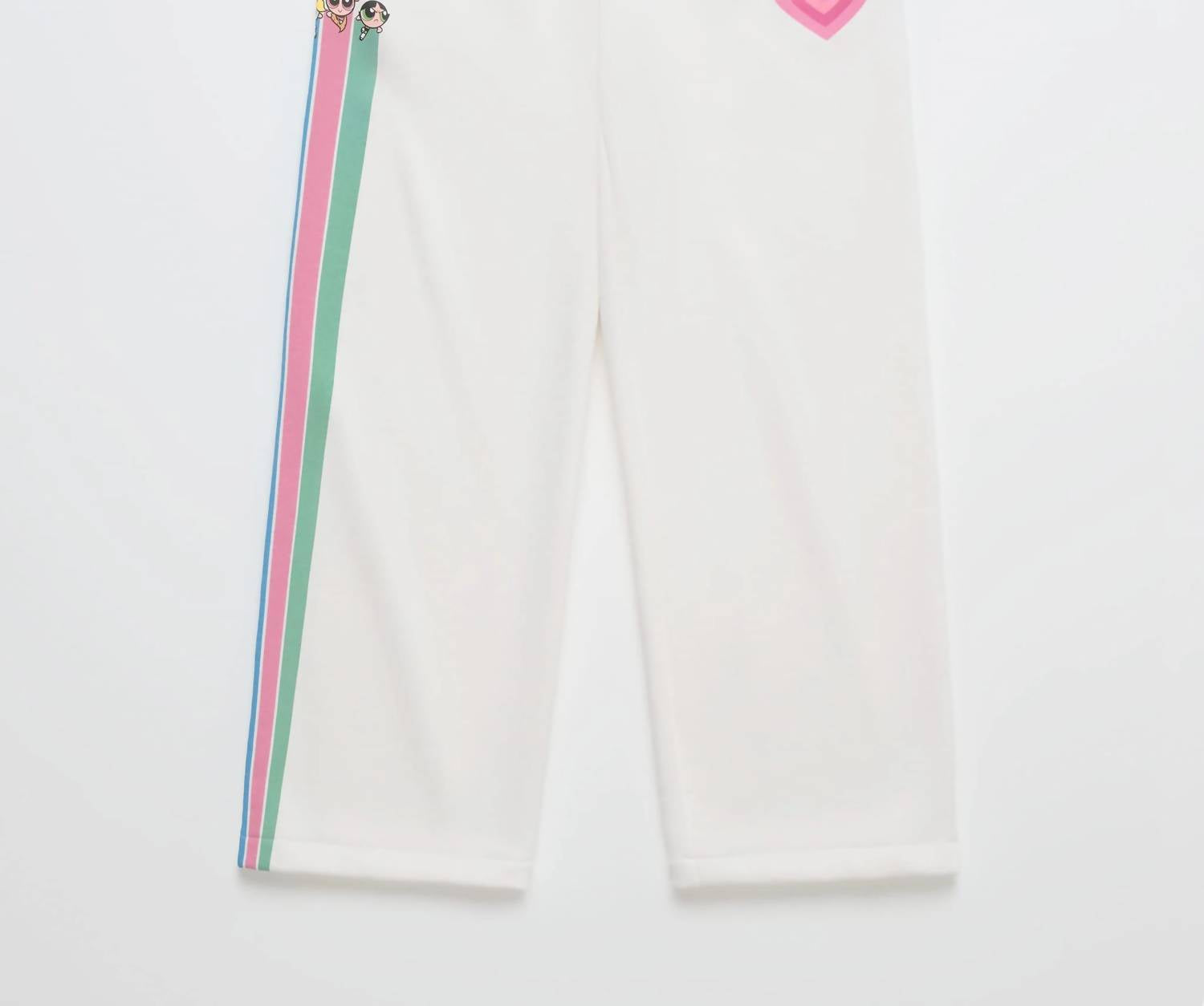 Madhappy Powerpuff Girls Straight Leg Sweatpant in white - women's pants - detail view