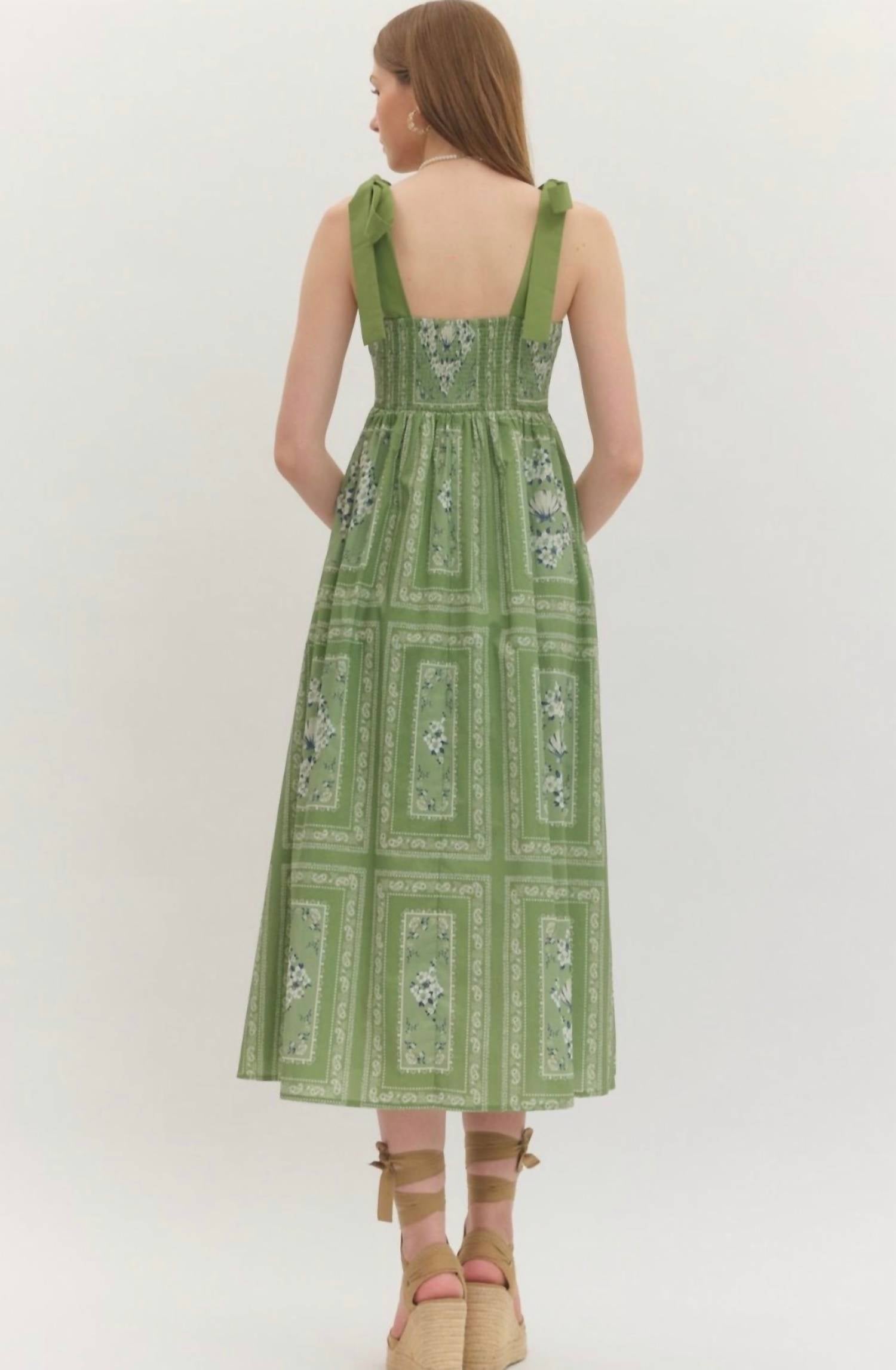 Entro - Provence Picnic Midi Dress