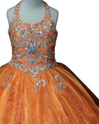 Little Rosie - Girl's Glitz Long National Pageant Dress