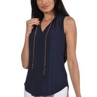 Frank Lyman - Teagan Sleeveless Ruffle Bottom Top