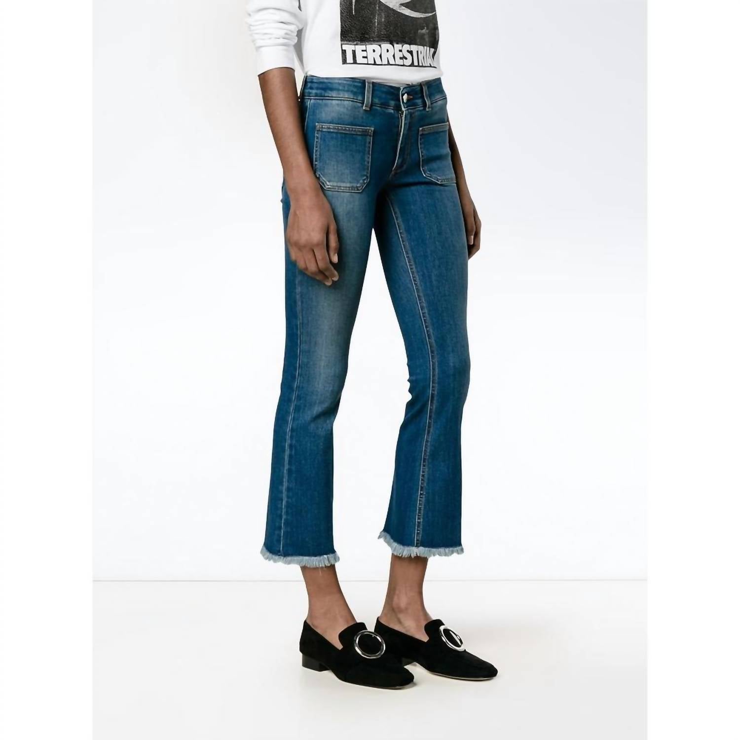 Stella Mccartney - Women's Kick Flare Frayed Pocket Jean